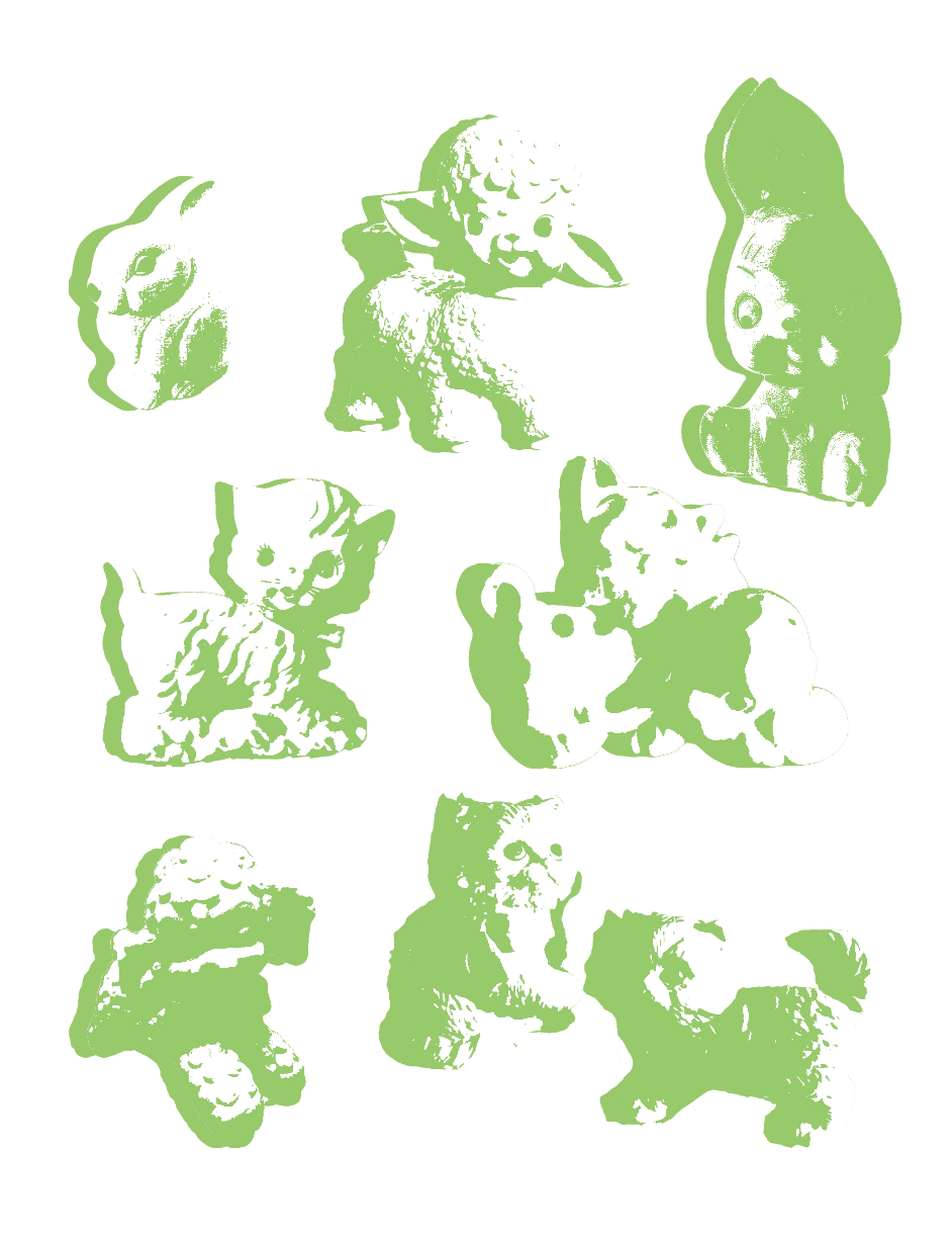 8.5 X 11 Green Trinket Print