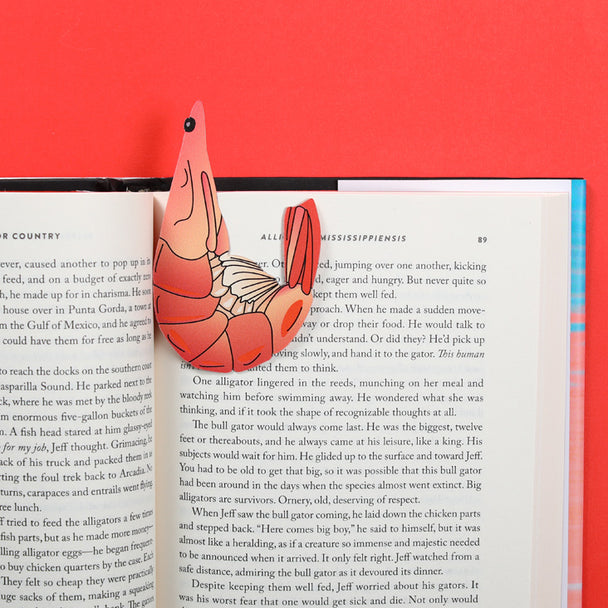 Shrimp Bookmark (It's Die Cut!)