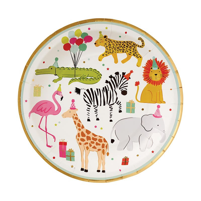 Paper Dinner Plate 8ct - Party Animal