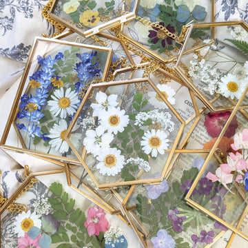 Gold Pressed Flower Frames with Wildry