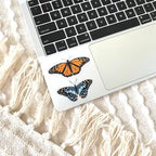 Clear Monarch Butterfly Sticker, 3x1.5 in.