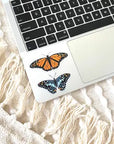 Clear Monarch Butterfly Sticker, 3x1.5 in.