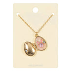 Enamel Easter Egg Locket Pendant Necklace