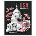 2.5'' x 3.5 Washington DC Capital Building & Cherry Blossoms