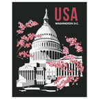 2.5'' x 3.5 Washington DC Capital Building & Cherry Blossoms