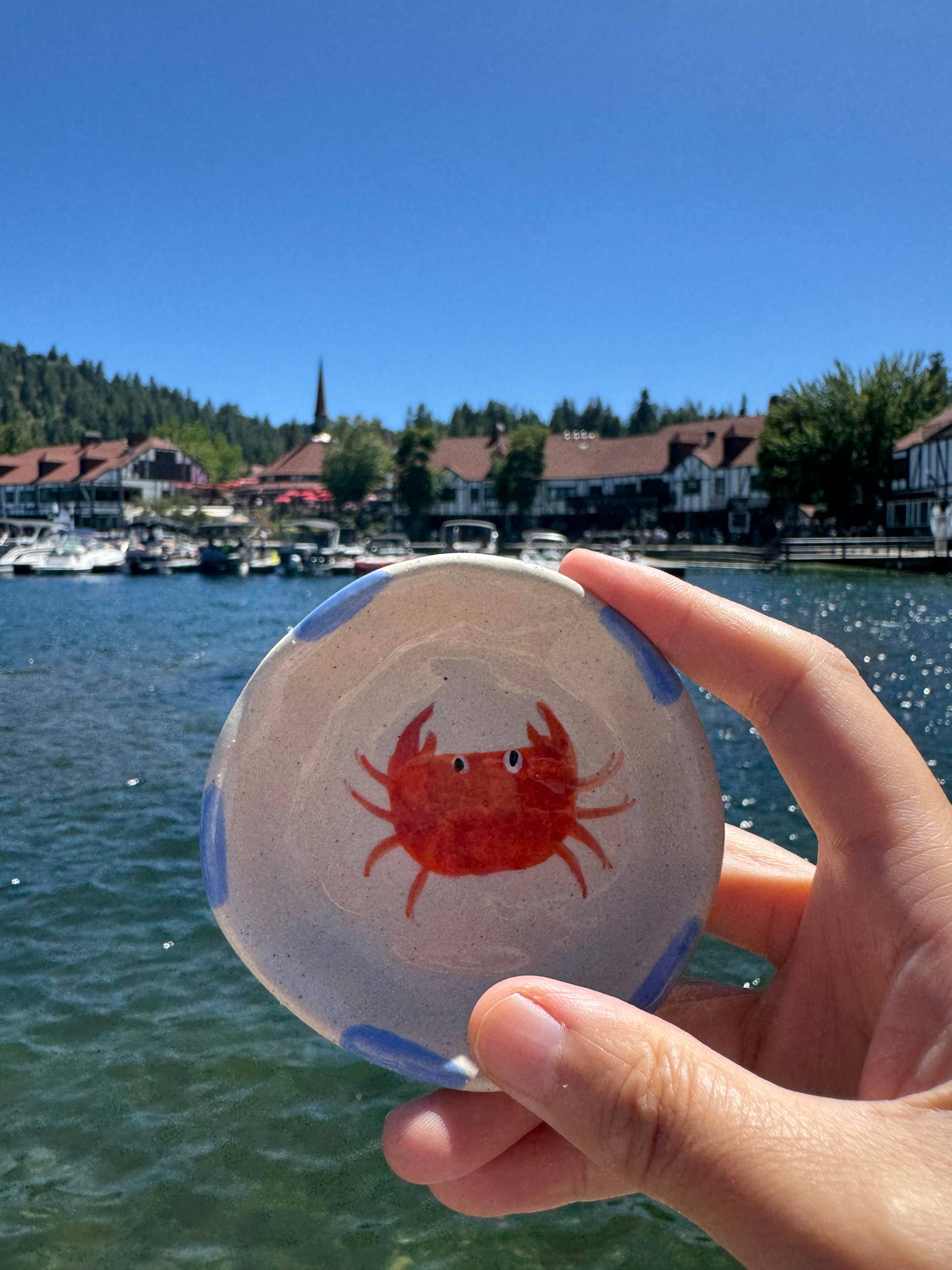 Small Crab Trinket Tray-Trinket Dish-Ceramic Tasting Bowl