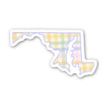 Maryland Pastel Gingham Pattern Sticker
