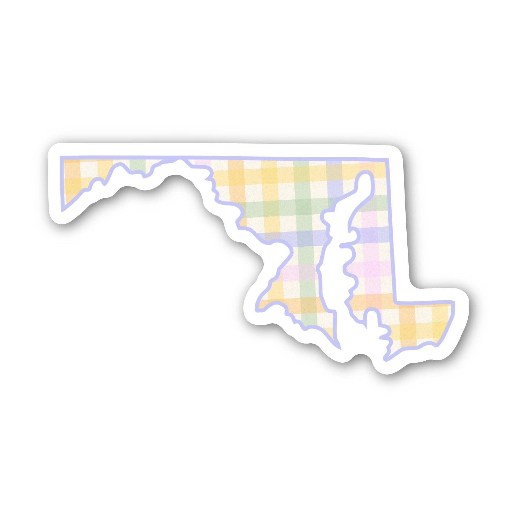 Maryland Pastel Gingham Pattern Sticker