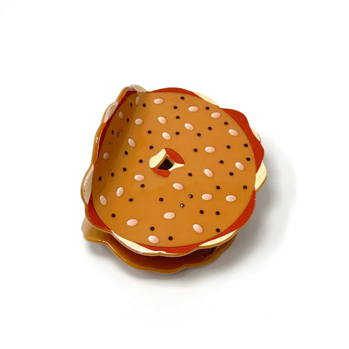Bagel & Lox Hair Claw Clip