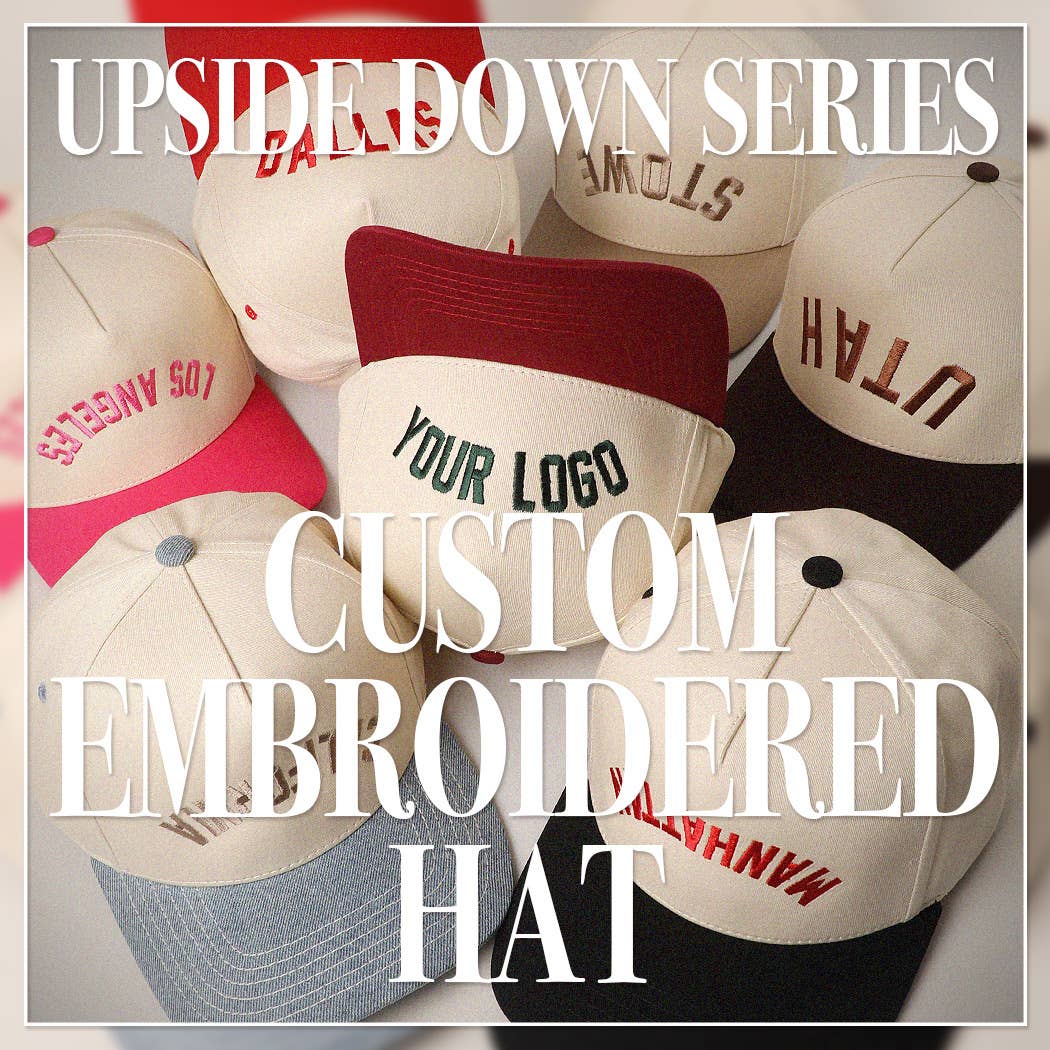 Custom Two-Tone Trucker Embroidered Hat - UPSIDE DOWN STATE