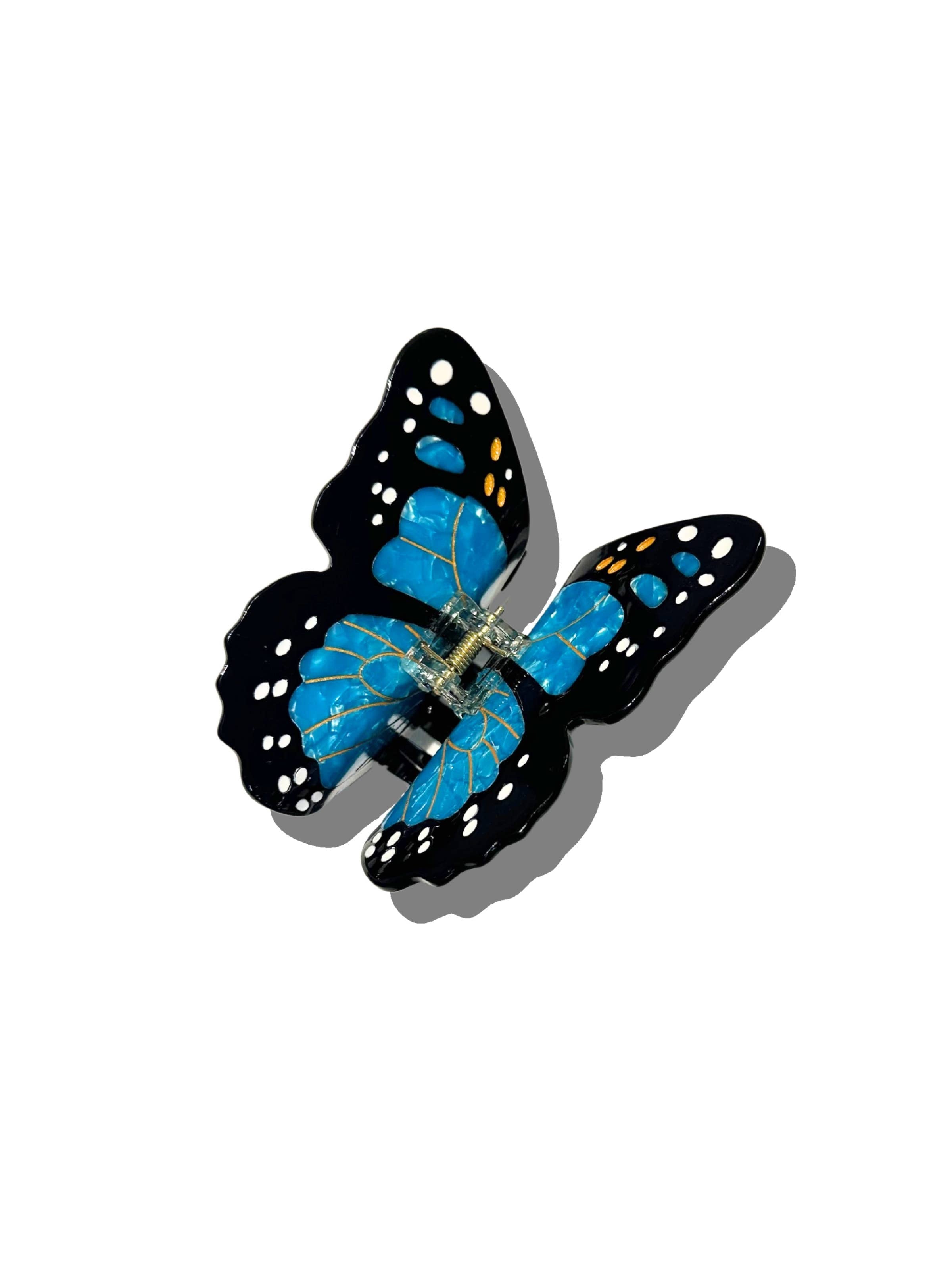 Hand-painted Monarch Butterfly Claw Hair Clip