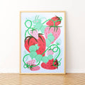 Eat Yer Strawbs Riso Print