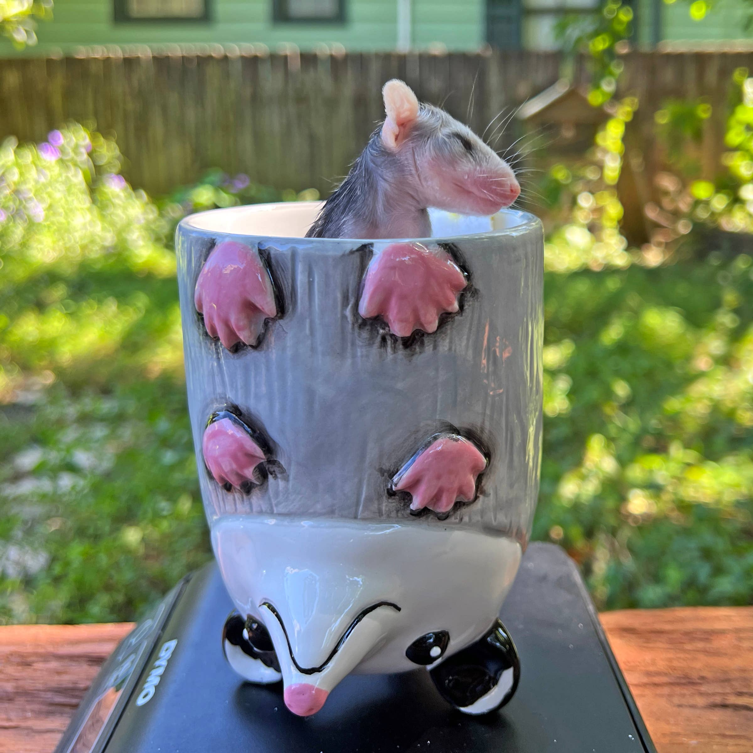 Upside-Down Opossum Mug!