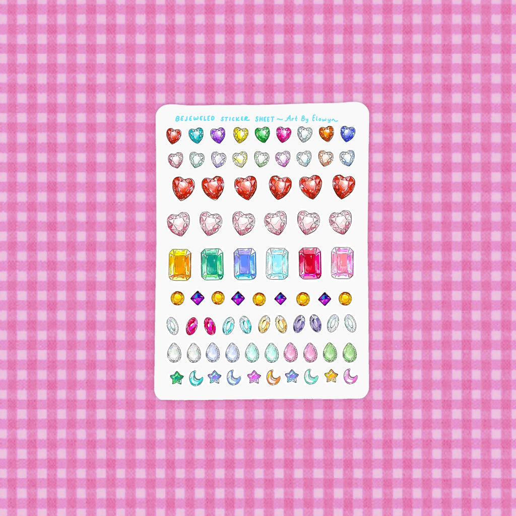 5x7 Bejeweled Rhinestones Stickers Sheet