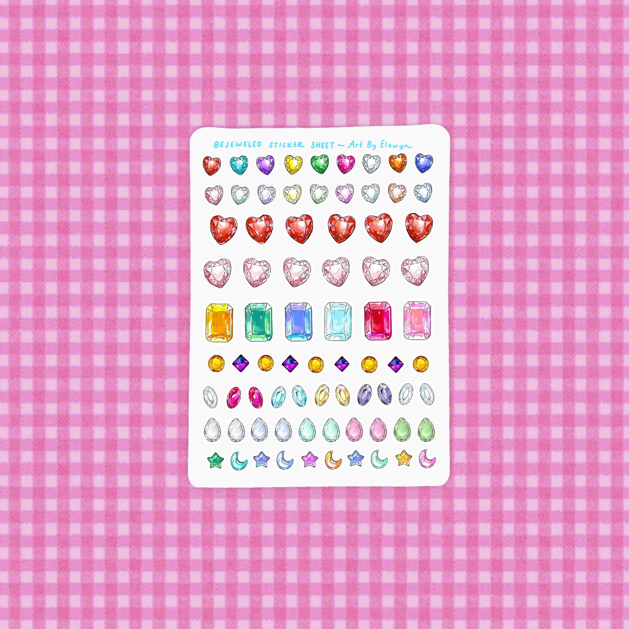 5x7 Bejeweled Rhinestones Stickers Sheet