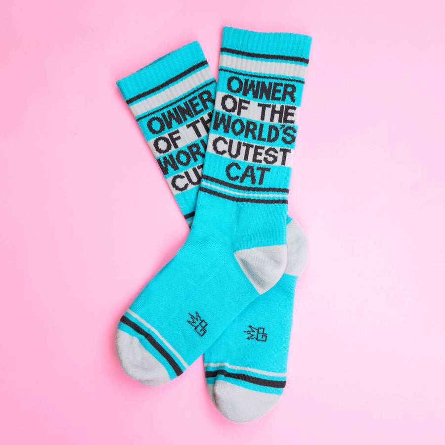 Owner of the World's Cutest Cat Gym Crew Socks