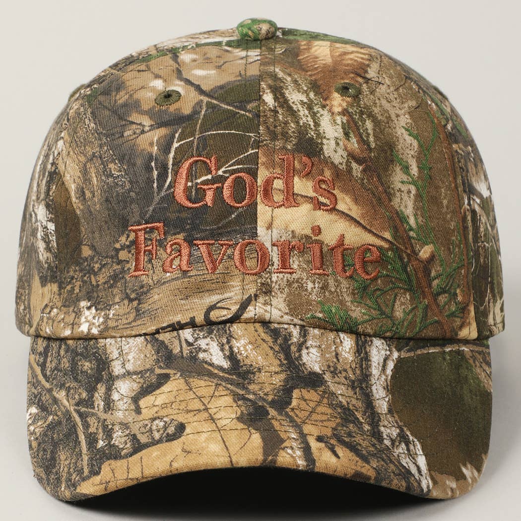 God's Favorite Camouflage Baseball Cap