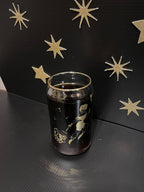 Space Cowgirl in the Milky Way 20oz Can Glass | retro pin-up