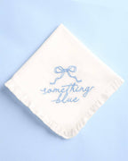 Something Blue Embroidered Handkerchief | Bridal Wedding