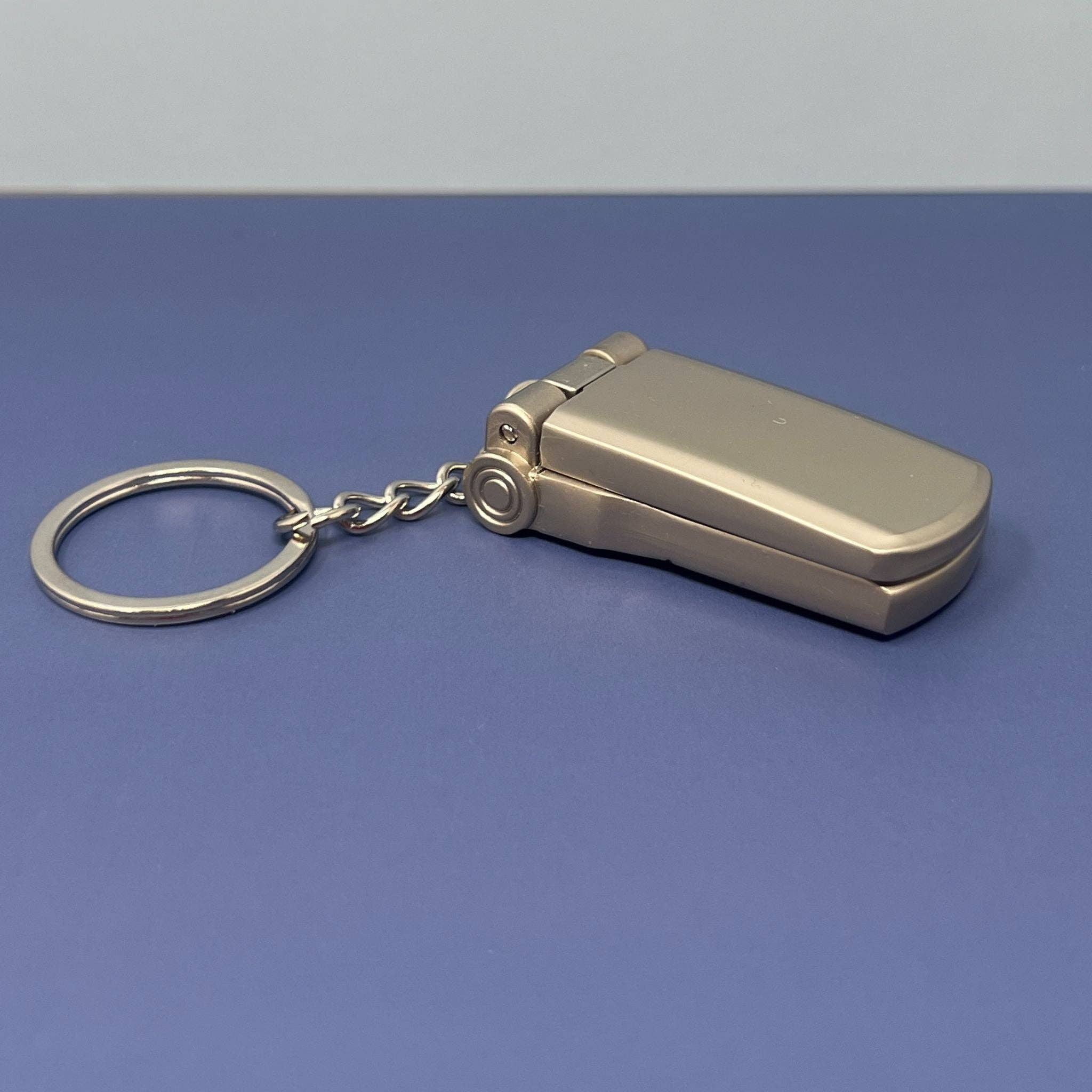 Y2K Flip Phone Keychain