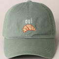 OUI Croissant Embroidered Baseball Cap
