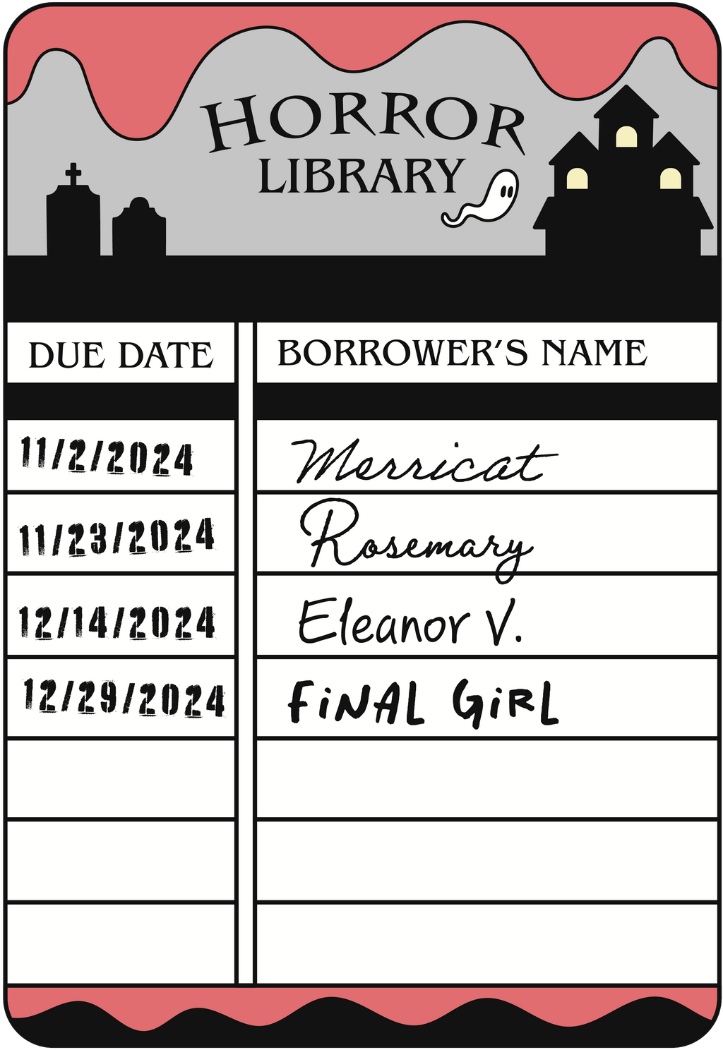 Library Dues Cards Bookish Tropes Book Plates