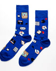 Computer Nerd Crew Retro Socks