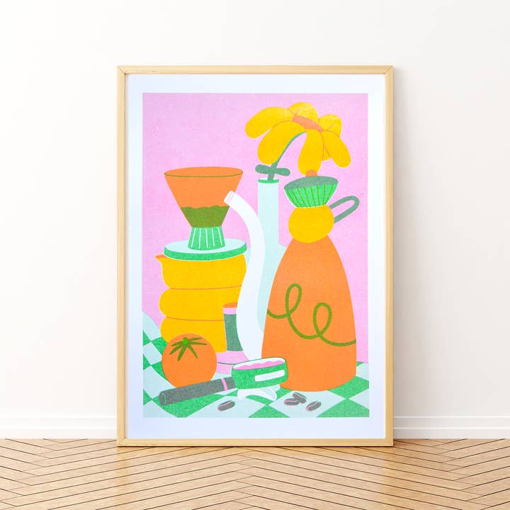 Coffee Riso Print