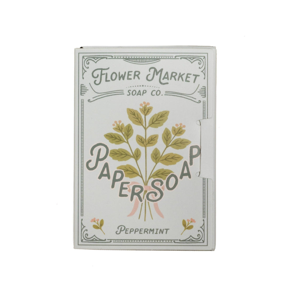 Paper Soap – Sweet Peppermint Scent, Travel Size, 50 Sheets