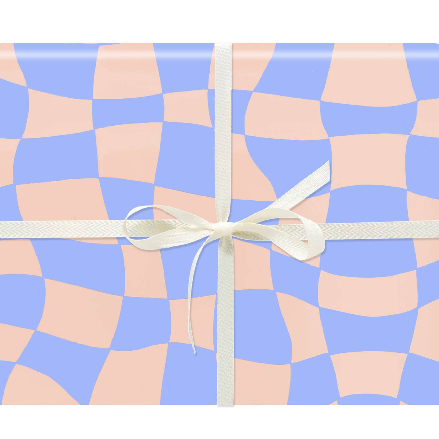 Warped Check Gift Wrap - Roll of 3