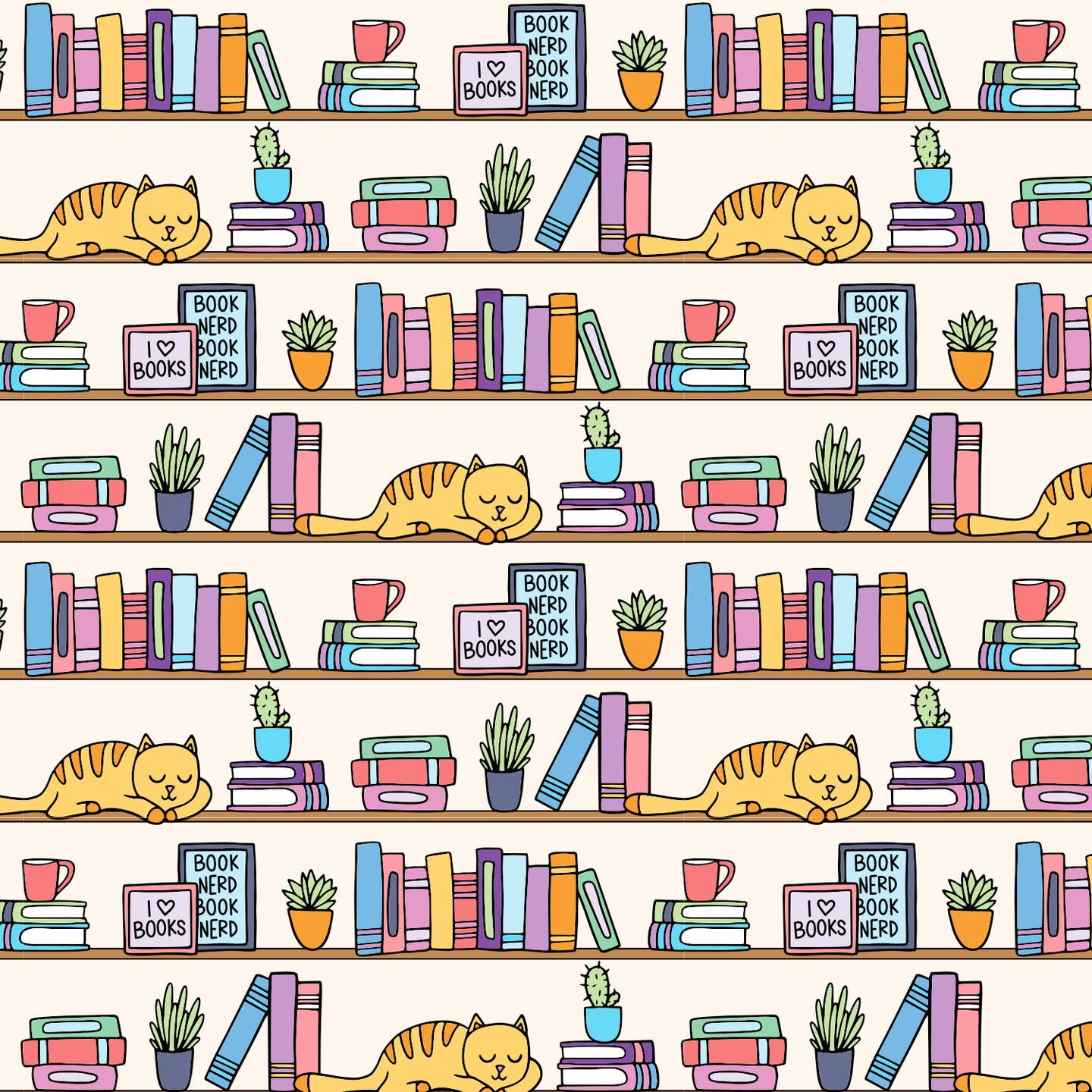 Book Store Reading Wrapping Paper Roll