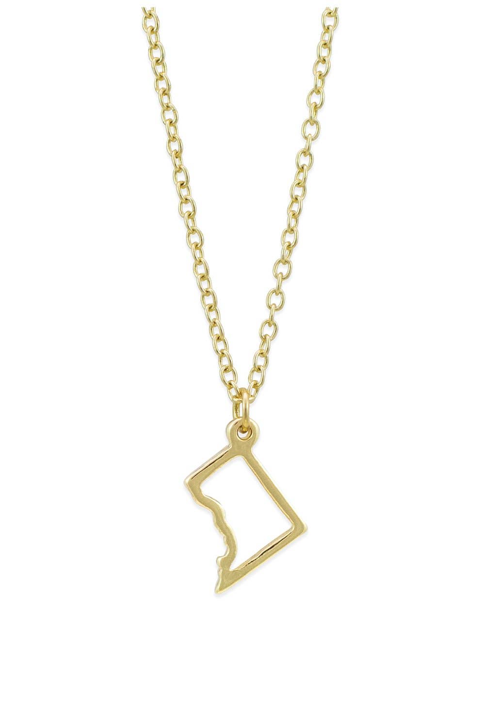 State Necklace - Gold - WASHINGTON DC