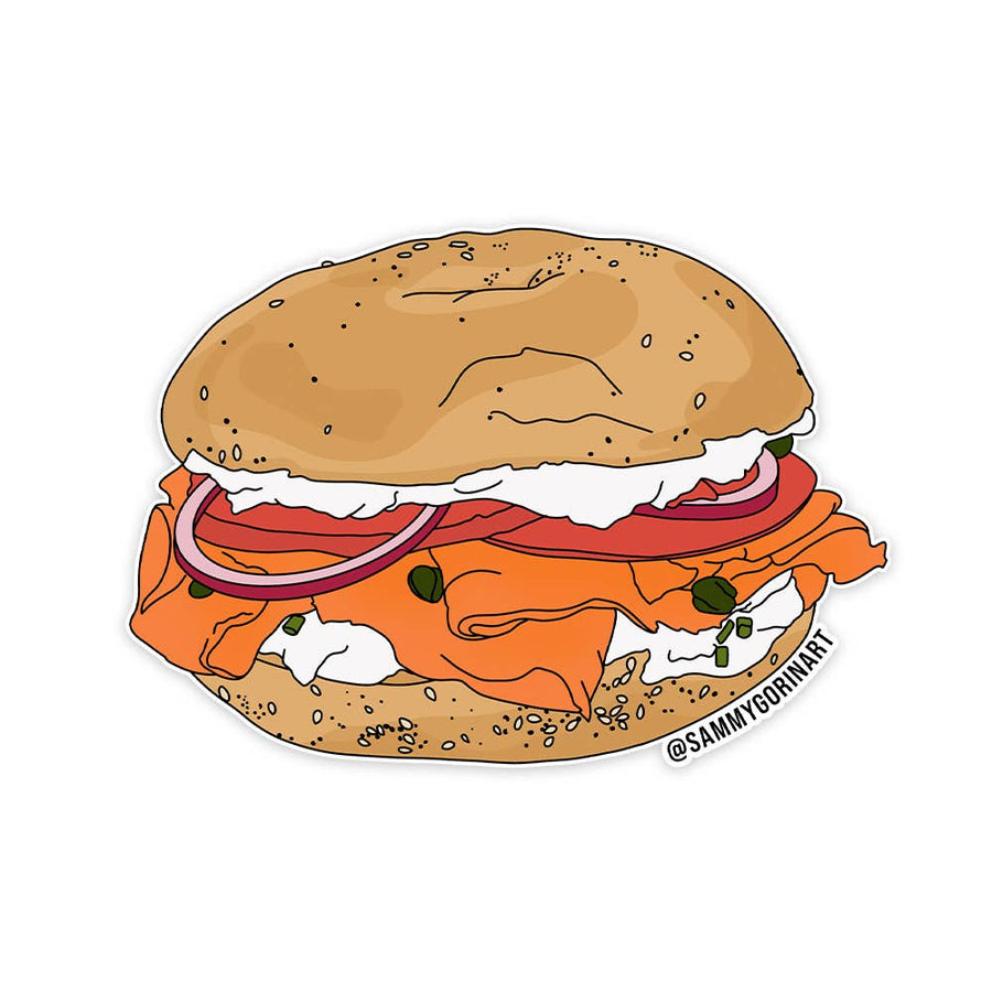 Bagel and Lox, New York Bagel, Sticker