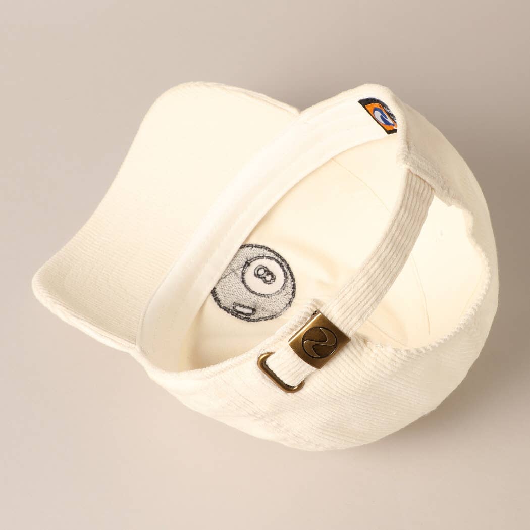 8 Ball Embroidered Corduroy Cap