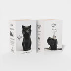 PyroPet Kisa Cat Skeleton Candle - 7" Tall, Black