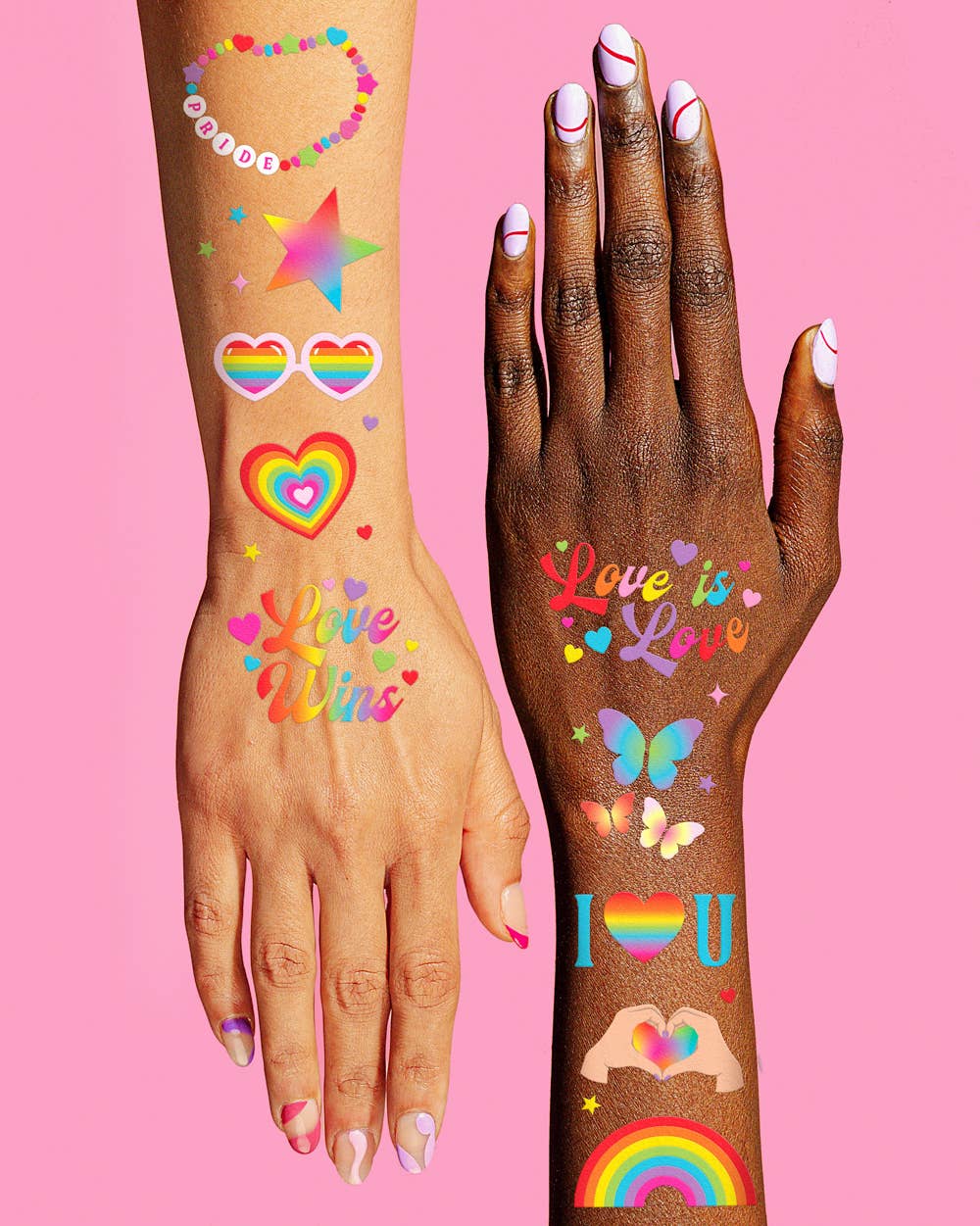 Pride Rainbow Tattoos | LGBTQ, festival, party favors