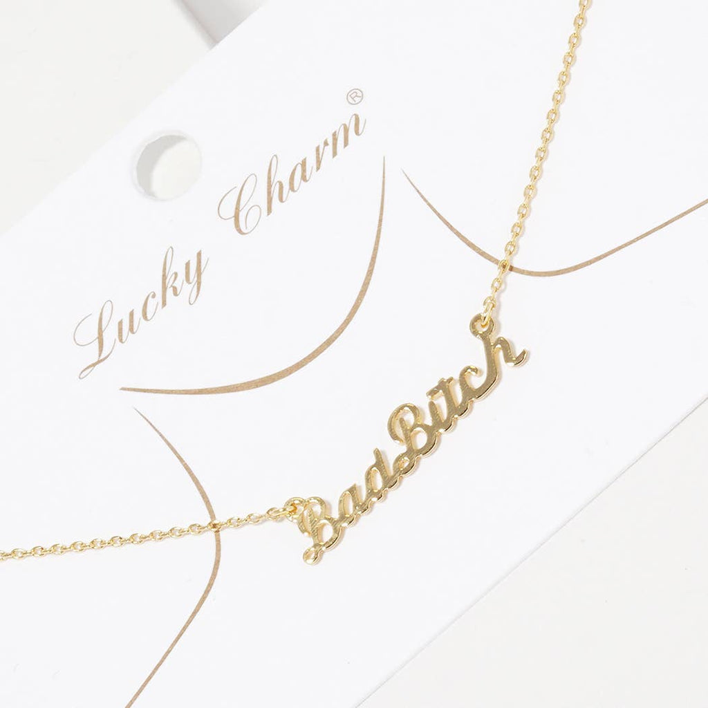 Gold-Dipped Bad Bitch Fashion Necklaces