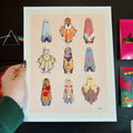 Cozy Ghosts Art Print - Multiple Size Options