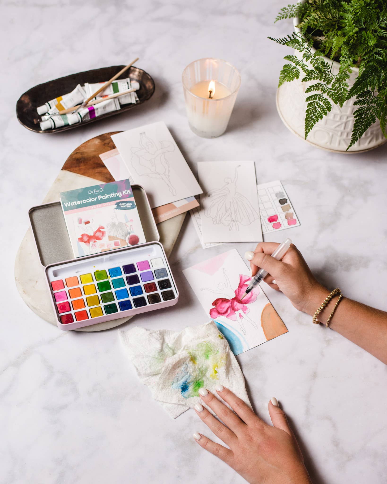 Wildflower Meadow watercolor painting kit