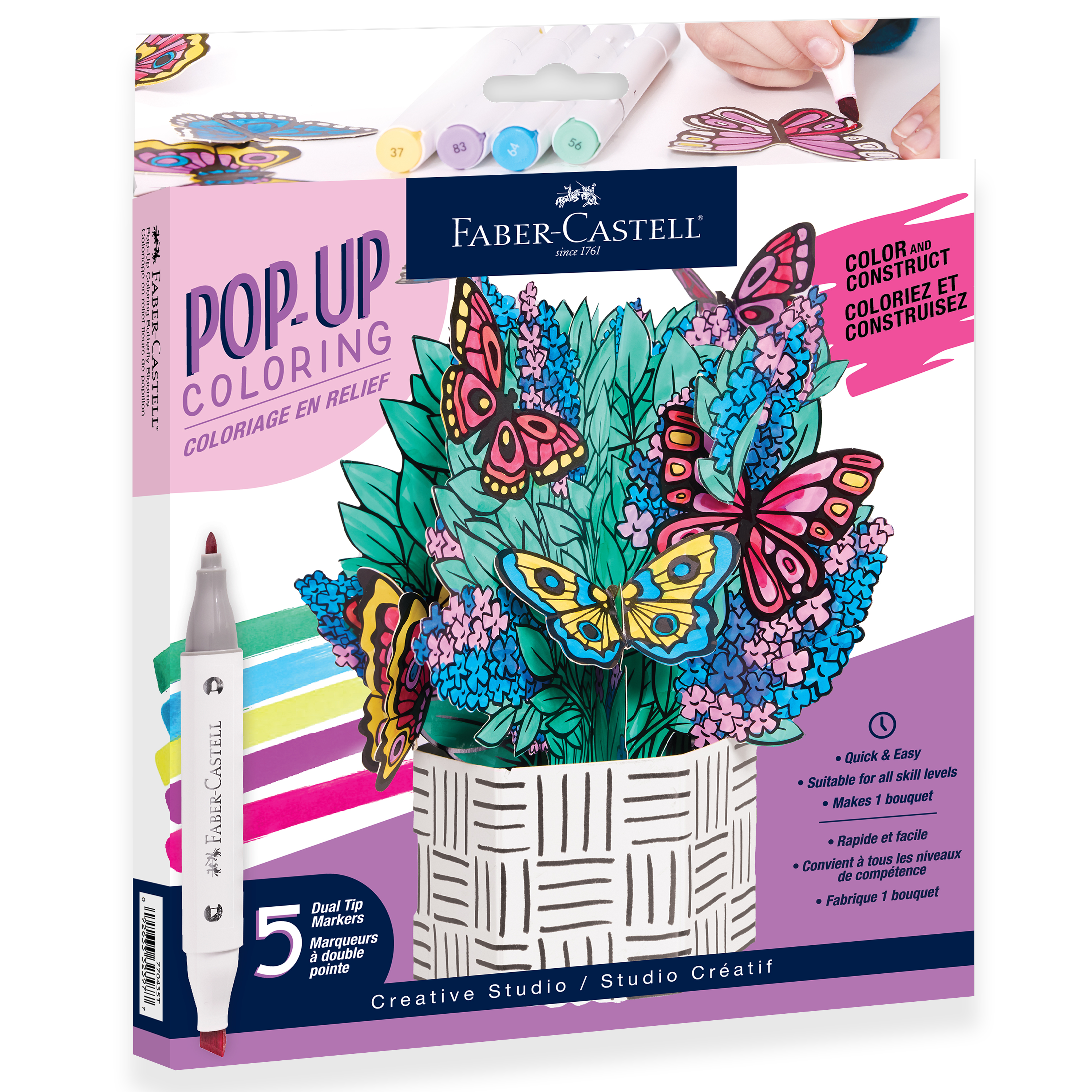 Pop Up Coloring Butterfly Bouquet - Adult Coloring Craft