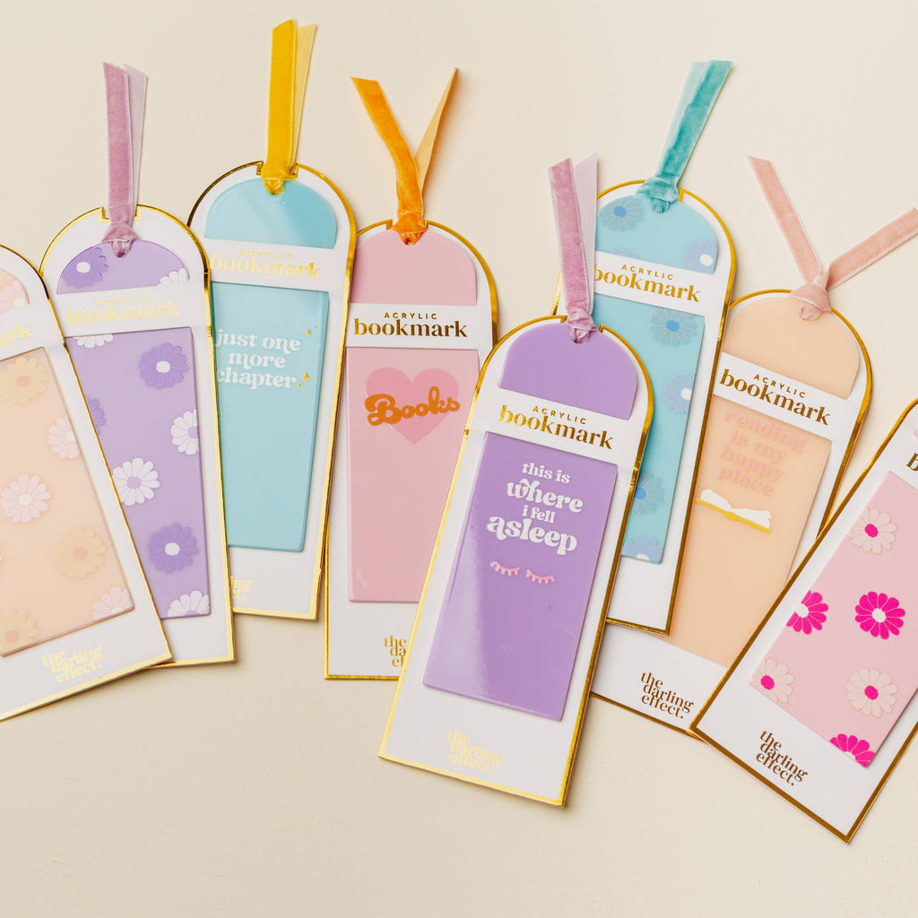 Acrylic Bookmark-Reading is My Happy Place