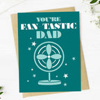 "You're fan-tastic Dad" Punny Happy Father's Day Card