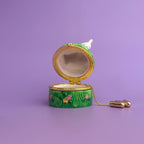 Bunny Picnic Hand Painted Trinket Box