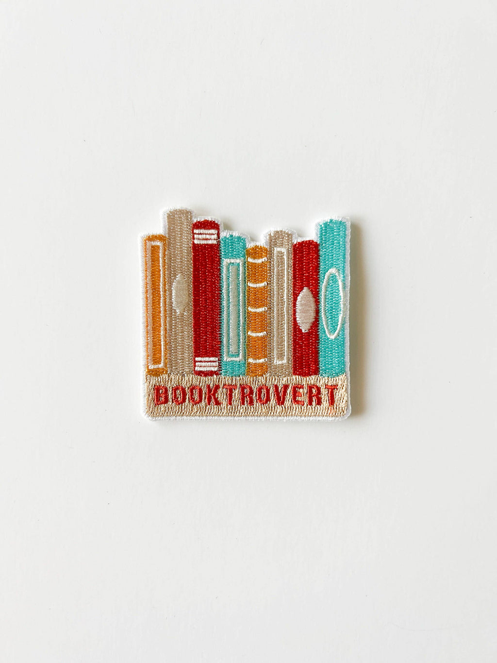 Booktrovert Embroidered Iron-On Patch Book Lover