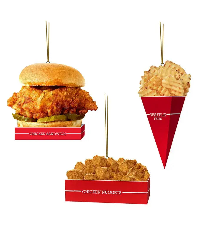 Fast Food Ornament - 3 Assorted