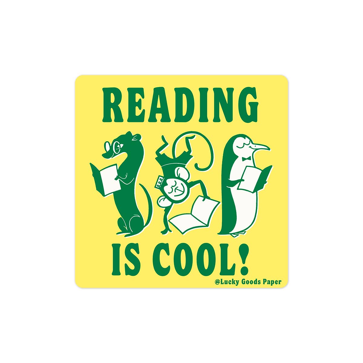 Reading is Cool – Matte Vinyl Sticker