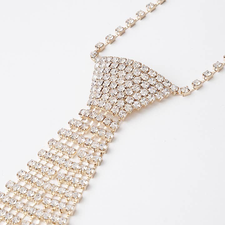 Bejeweled Necktie Statement Necklace