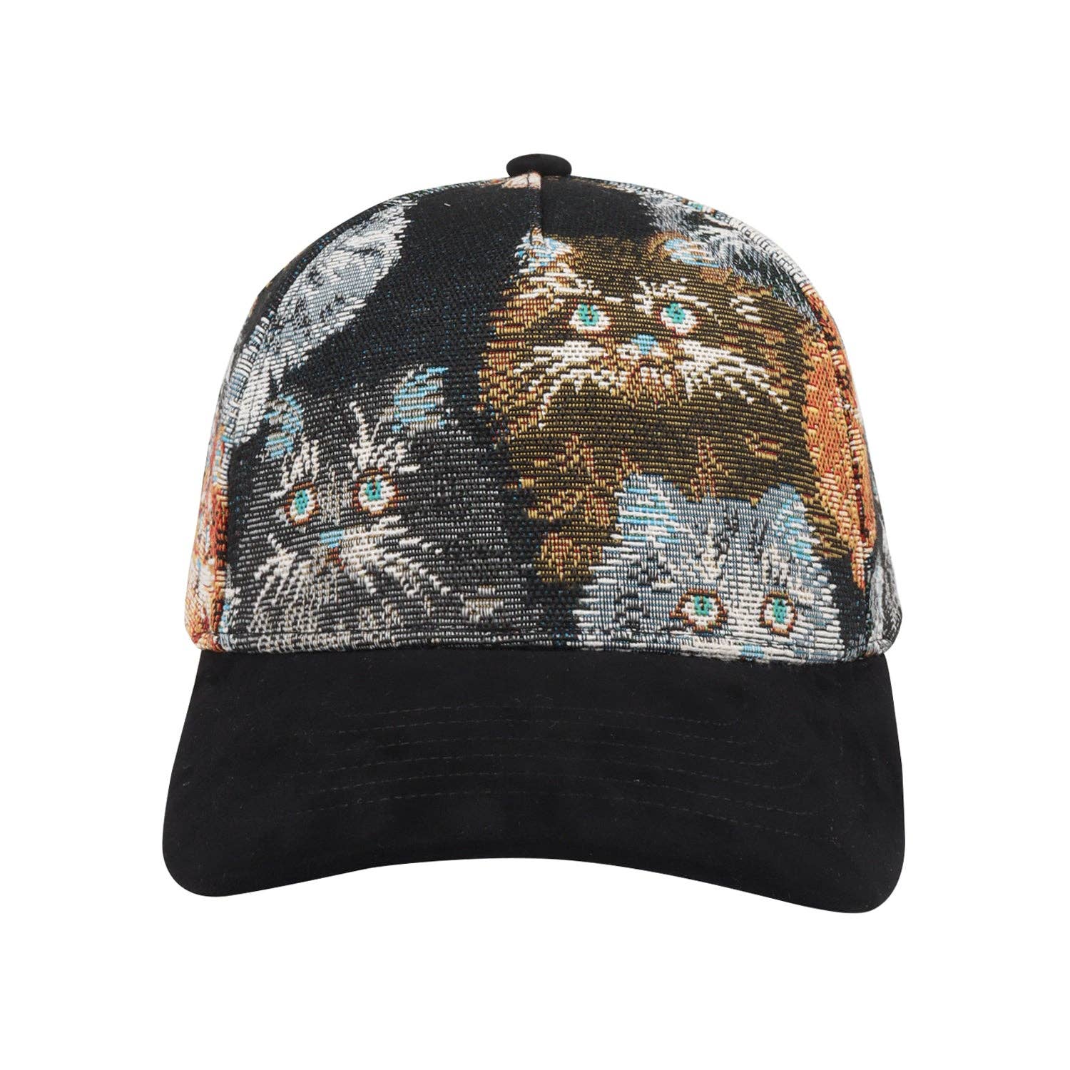 Jacquard Cat Tapestry Baseball Cap | Vintage Style Adjustable Hat for Cat Lovers | HatPhile