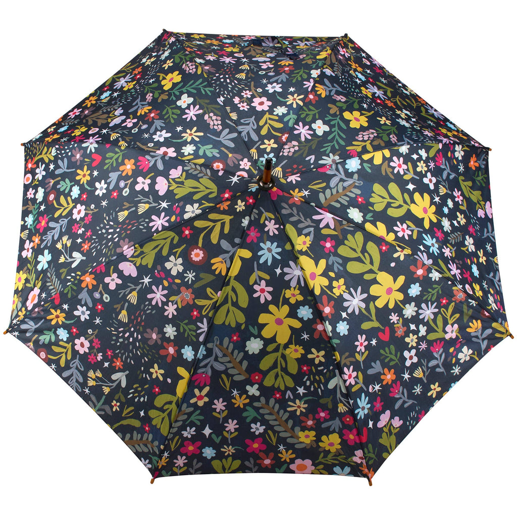 Dark Floral Umbrella