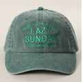 LAZY SUNDAY Served all day Embroidered Cotton Baseball Cap